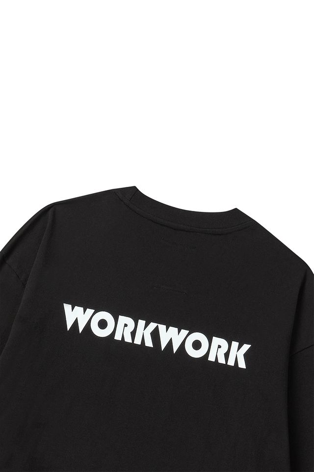 WORKWORK LOGO LONG SLEEVE T-SHIRTS BLACK