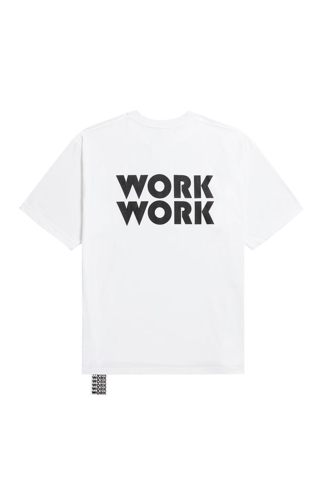 WORKWORK LOGO SHORT T-SHIRTS WHITE