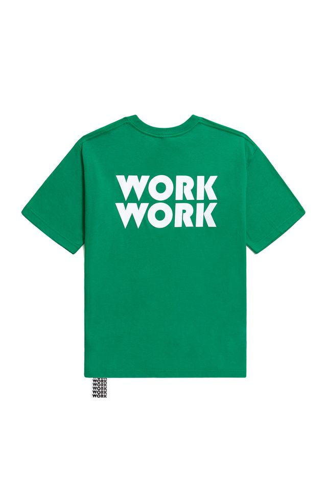 WORKWORK LOGO SHORT T-SHIRTS GREEN